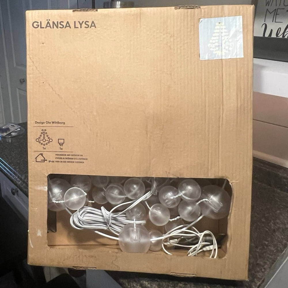 New IKEA GLANSA LYSA Ball Chandelier